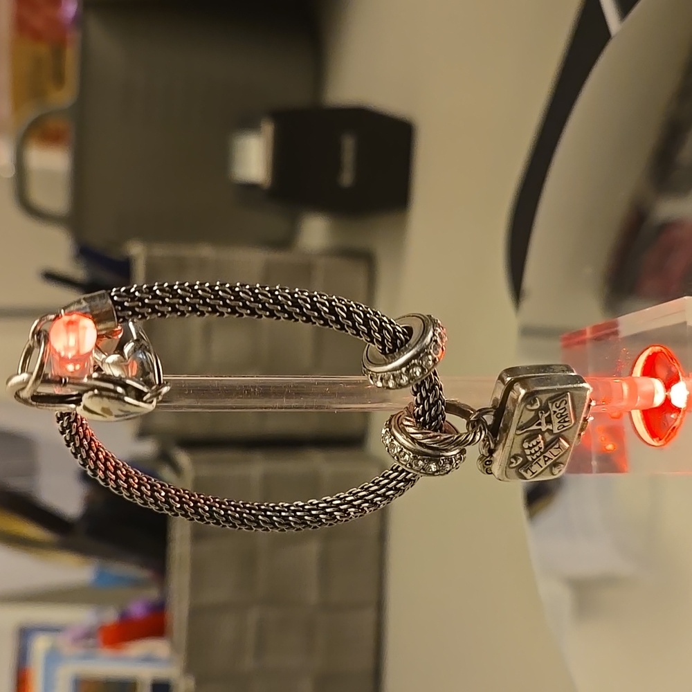 Brighton Silver and Red Charm Bracelet - Picture 1 of 5